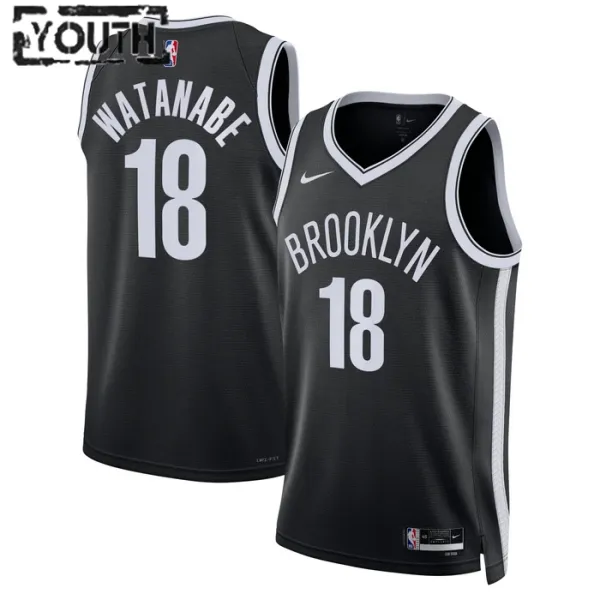 Nike Brooklyn Nets Yuta Watanabe 18 Lasten Pelipaita Icon Edition Swingman Musta Nike Brooklyn Nets Yuta Watanabe 18 Lasten Pelipaita Icon Edition Swingman Musta
