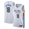 Nike Brooklyn Nets Yuta Watanabe 18 Miesten Pelipaita City Edition 2022-23 Swingman Valkoinen