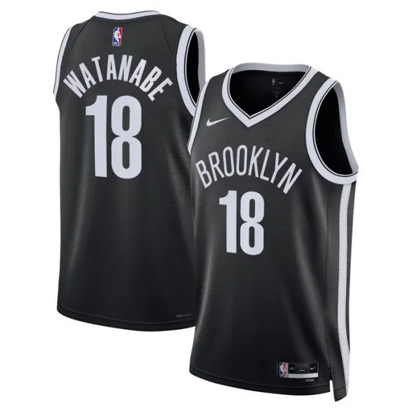 Nike Brooklyn Nets Yuta Watanabe 18 Miesten Pelipaita Icon Edition Swingman Musta Nike Brooklyn Nets Yuta Watanabe 18 Miesten Pelipaita Icon Edition Swingman Musta