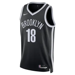 Nike Brooklyn Nets Yuta Watanabe 18 Miesten Pelipaita Icon Edition Swingman Musta