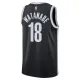 Nike Brooklyn Nets Yuta Watanabe 18 Miesten Pelipaita Icon Edition Swingman Musta