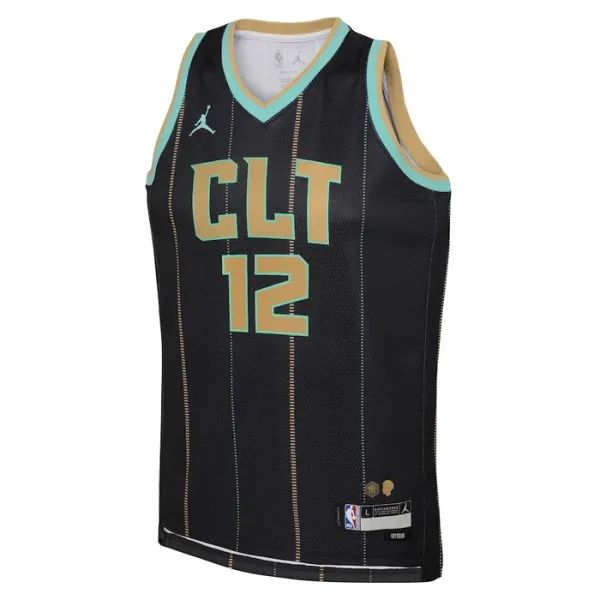 Charlotte Hornets Jordan Kelly Oubre JR 12 Miesten Pelipaita City Edition 2022-23 Swingman Musta