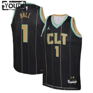 Charlotte Hornets Jordan Lamelo Ball 1 Lasten Pelipaita City Edition 2022-23 Swingman Musta