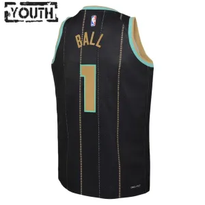 Charlotte Hornets Jordan Lamelo Ball 1 Lasten Pelipaita City Edition 2022-23 Swingman Musta