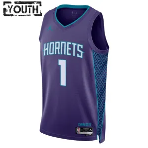 Charlotte Hornets Jordan Lamelo Ball 1 Lasten Pelipaita Statement Edition Swingman Violetti
