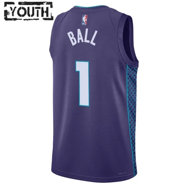 Charlotte Hornets Jordan Lamelo Ball 1 Lasten Pelipaita Statement Edition Swingman Violetti