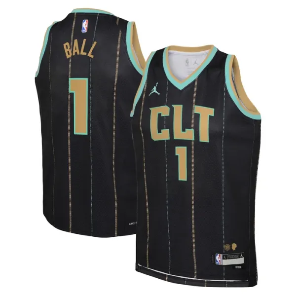 Charlotte Hornets Jordan Lamelo Ball 1 Miesten Pelipaita City Edition 2022-23 Swingman Musta Charlotte Hornets Jordan Lamelo Ball 1 Miesten Pelipaita City Edition 2022-23 Swingman Musta