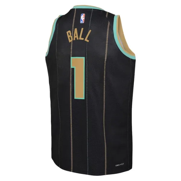 Charlotte Hornets Jordan Lamelo Ball 1 Miesten Pelipaita City Edition 2022-23 Swingman Musta