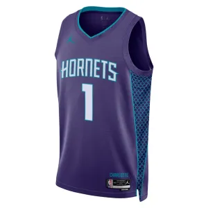 Charlotte Hornets Jordan Lamelo Ball 1 Miesten Pelipaita Statement Edition Swingman Violetti