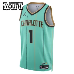 Charlotte Hornets Jordan Lamelo Ball Lasten Pelipaita City Edition 2024-25 Swingman Sinivihreä