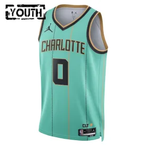 Charlotte Hornets Jordan Miles Bridges Lasten Pelipaita City Edition 2024-25 Swingman Sinivihreä