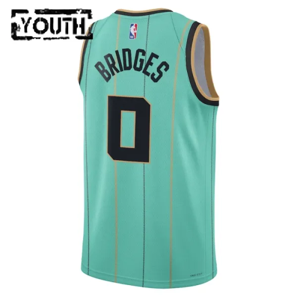 Charlotte Hornets Jordan Miles Bridges Lasten Pelipaita City Edition 2024-25 Swingman Sinivihreä