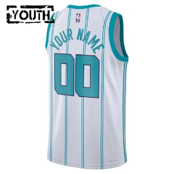 Charlotte Hornets Jordan Personoitava Lasten Pelipaita Association Edition Swingman Valkoinen