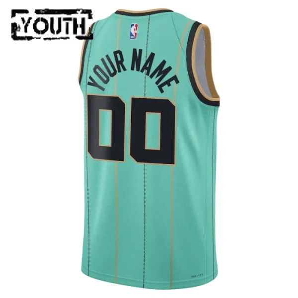 Charlotte Hornets Jordan Personoitava Lasten Pelipaita City Edition 2024-25 Swingman Sinivihreä