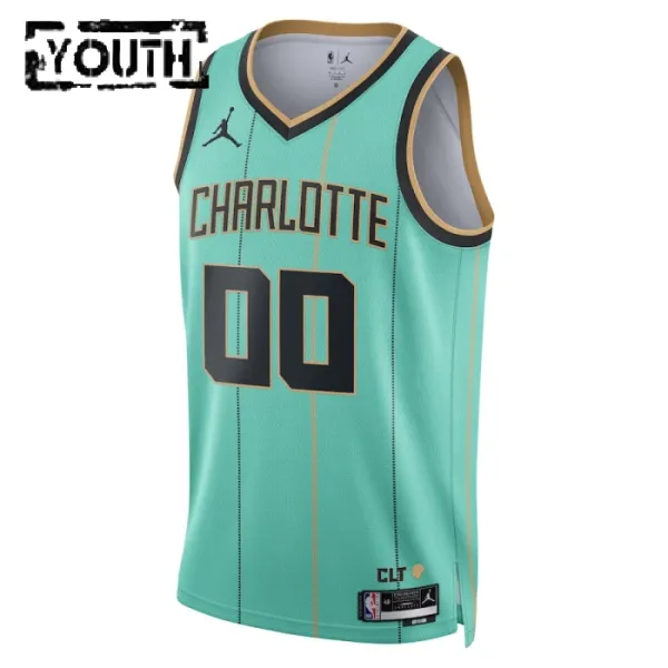 Charlotte Hornets Jordan Personoitava Lasten Pelipaita City Edition 2024-25 Swingman Sinivihreä