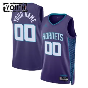 Charlotte Hornets Jordan Personoitava Lasten Pelipaita Statement Edition Swingman Violetti