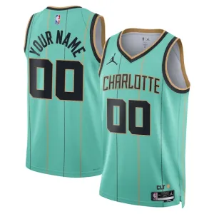 Charlotte Hornets Jordan Personoitava Miesten Pelipaita City Edition 2024-25 Swingman Sinivihreä Charlotte Hornets Jordan Personoitava Miesten Pelipaita City Edition 2024-25 Swingman Sinivihreä