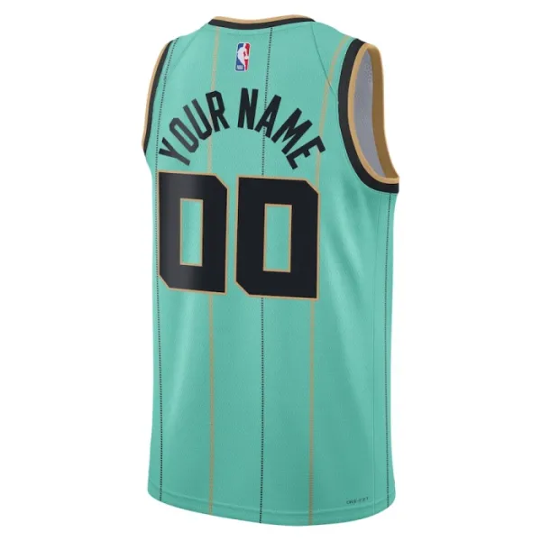 Charlotte Hornets Jordan Personoitava Miesten Pelipaita City Edition 2024-25 Swingman Sinivihreä