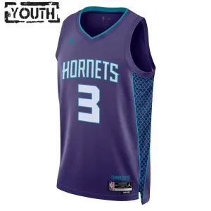 Charlotte Hornets Jordan Terry Rozier III 3 Lasten Pelipaita Statement Edition Swingman Violetti