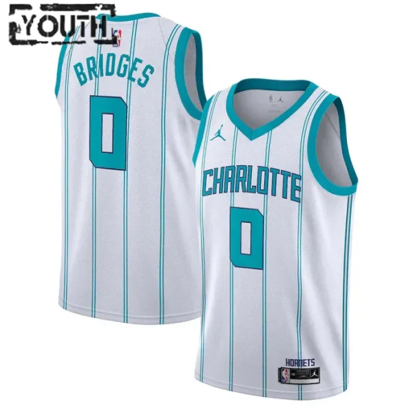 Charlotte Hornets Miles Bridges 0 Jordan Lasten Pelipaita Association Edition Swingman Valkoinen Charlotte Hornets Miles Bridges 0 Jordan Lasten Pelipaita Association Edition Swingman Valkoinen
