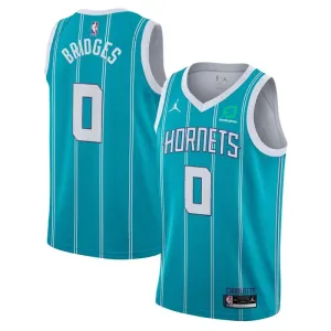 Charlotte Hornets Miles Bridges 0 Jordan Miesten Pelipaita Icon Edition Swingman Sinivihreä