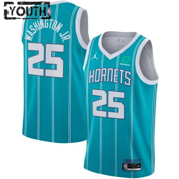 Charlotte Hornets PJ Washington 25 Jordan Lasten Pelipaita Icon Edition Swingman Sinivihreä Charlotte Hornets PJ Washington 25 Jordan Lasten Pelipaita Icon Edition Swingman Sinivihreä