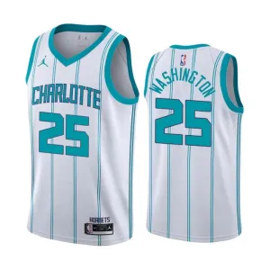 Charlotte Hornets PJ Washington 25 Jordan Miesten Pelipaita Association Edition Swingman Valkoinen Charlotte Hornets PJ Washington 25 Jordan Miesten Pelipaita Association Edition Swingman Valkoinen