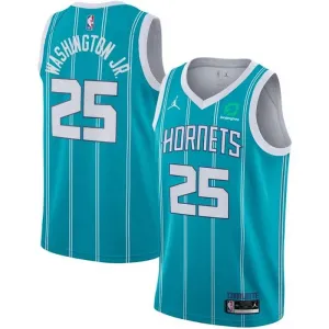 Charlotte Hornets PJ Washington 25 Jordan Miesten Pelipaita Icon Edition Swingman Sinivihreä