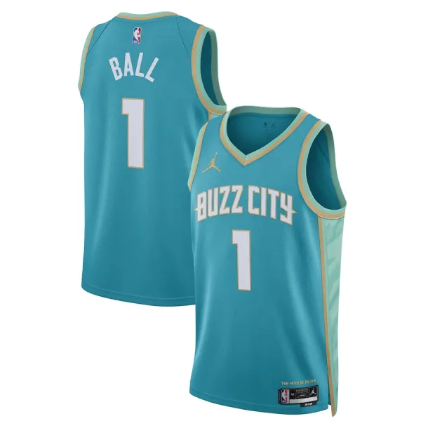 Jordan Charlotte Hornets LaMelo Ball Miesten Pelipaita City Edition 2023-24 Swingman Sinivihreä Jordan Charlotte Hornets LaMelo Ball Miesten Pelipaita City Edition 2023-24 Swingman Sinivihreä