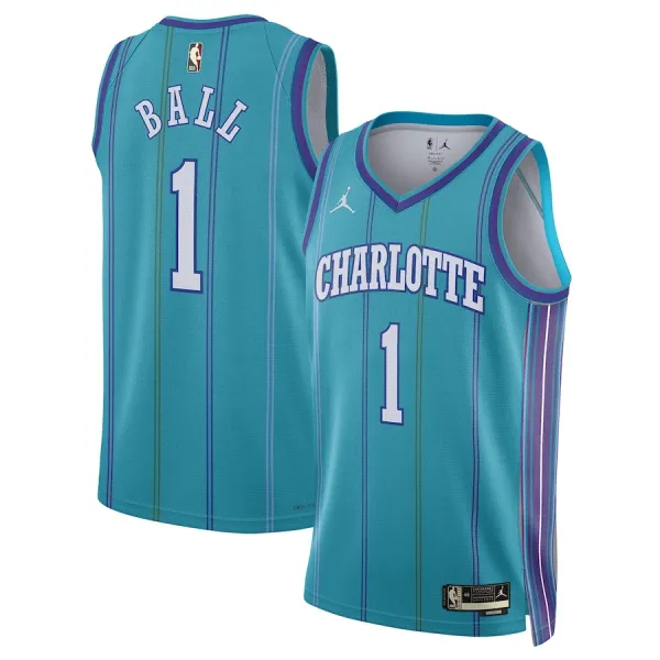 Jordan Charlotte Hornets LaMelo Ball Miesten Pelipaita Classic Edition 2023-24 Swingman Sinivihreä Jordan Charlotte Hornets LaMelo Ball Miesten Pelipaita Classic Edition 2023-24 Swingman Sinivihreä