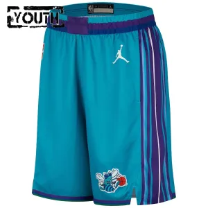 Jordan Charlotte Hornets Lasten Shortsit Classic Edition 2023-24 Swingman Sinivihreä