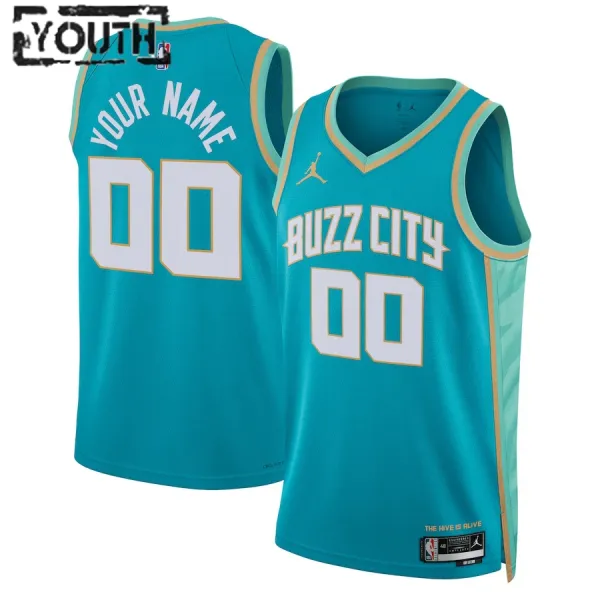 Jordan Charlotte Hornets Personoitava Lasten Pelipaita City Edition 2023-24 Swingman Sinivihreä Jordan Charlotte Hornets Personoitava Lasten Pelipaita City Edition 2023-24 Swingman Sinivihreä