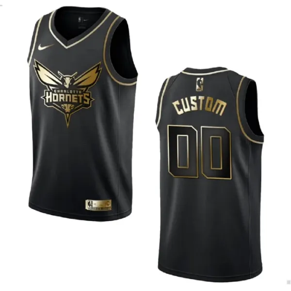 Nike Charlotte Hornets Personoitava Miesten Pelipaita Golden Edition Swingman Musta Nike Charlotte Hornets Personoitava Miesten Pelipaita Golden Edition Swingman Musta