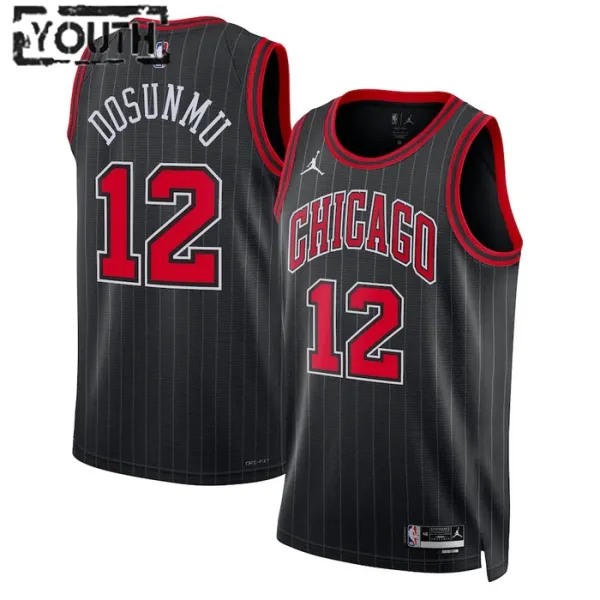 Chicago Bulls Jordan Ayo Dosunmu 12 Lasten Pelipaita Statement Edition Swingman Musta Chicago Bulls Jordan Ayo Dosunmu 12 Lasten Pelipaita Statement Edition Swingman Musta