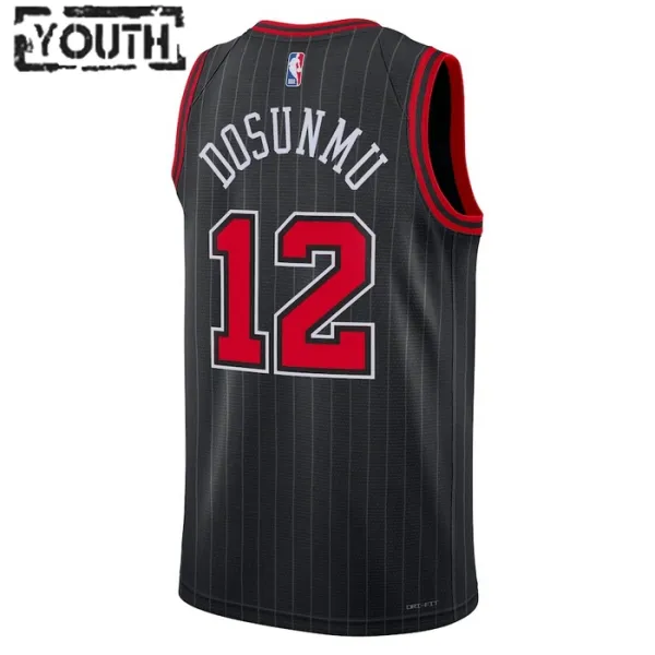 Chicago Bulls Jordan Ayo Dosunmu 12 Lasten Pelipaita Statement Edition Swingman Musta