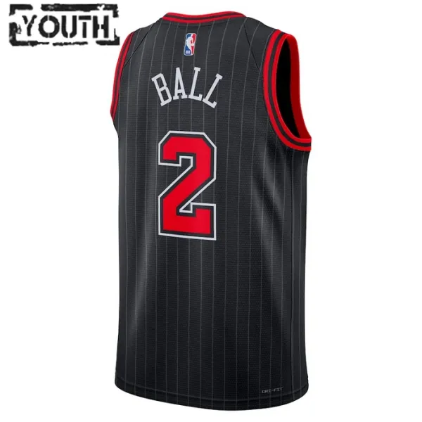 Chicago Bulls Jordan Lonzo Ball 2 Lasten Pelipaita Statement Edition Swingman Musta