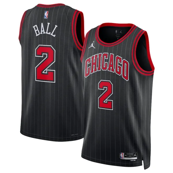 Chicago Bulls Jordan Lonzo Ball 2 Miesten Pelipaita Statement Edition Swingman Musta Chicago Bulls Jordan Lonzo Ball 2 Miesten Pelipaita Statement Edition Swingman Musta