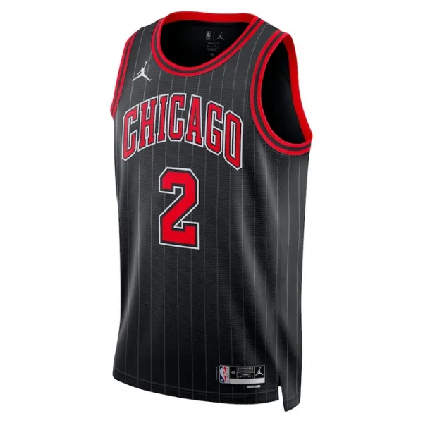 Chicago Bulls Jordan Lonzo Ball 2 Miesten Pelipaita Statement Edition Swingman Musta
