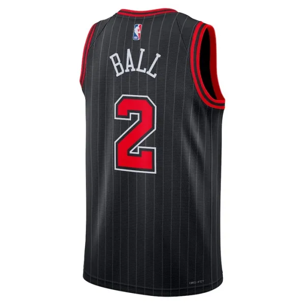 Chicago Bulls Jordan Lonzo Ball 2 Miesten Pelipaita Statement Edition Swingman Musta