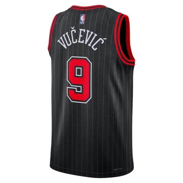 Chicago Bulls Jordan Nikola Vucevic 9 Miesten Pelipaita Statement Edition Swingman Musta