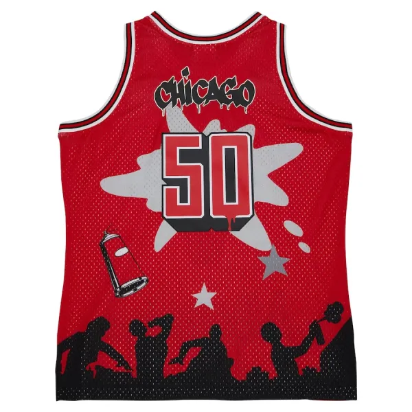 Chicago Bulls Mitchell Ness x Tats Cru Edition Miesten Pelipaita Hardwood Classics 2023-24 Swingman Punainen
