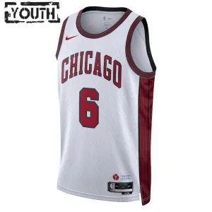 Nike Chicago Bulls Alex Caruso 6 Lasten Pelipaita City Edition 2022-23 Swingman Valkoinen