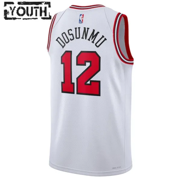 Nike Chicago Bulls Ayo Dosunmu 12 Lasten Pelipaita Association Edition Swingman Valkoinen