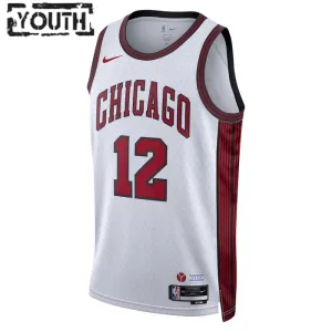 Nike Chicago Bulls Ayo Dosunmu 12 Lasten Pelipaita City Edition 2022-23 Swingman Valkoinen