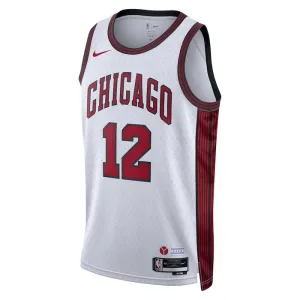 Nike Chicago Bulls Ayo Dosunmu 12 Miesten Pelipaita City Edition 2022-23 Swingman Valkoinen