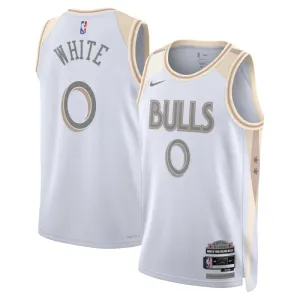 Nike Chicago Bulls Coby White Miesten Pelipaita City Edition 2024-25 Swingman Valkoinen