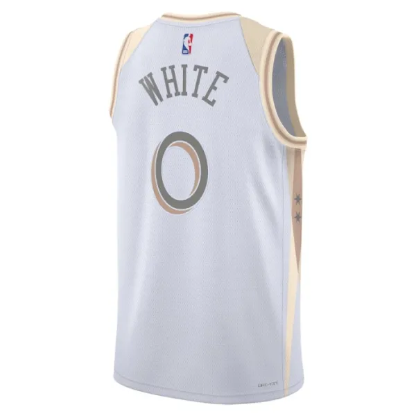 Nike Chicago Bulls Coby White Miesten Pelipaita City Edition 2024-25 Swingman Valkoinen