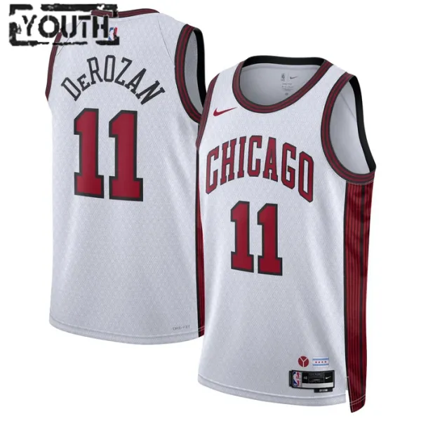 Nike Chicago Bulls Demar Derozan 11 Lasten Pelipaita City Edition 2022-23 Swingman Valkoinen Nike Chicago Bulls Demar Derozan 11 Lasten Pelipaita City Edition 2022-23 Swingman Valkoinen