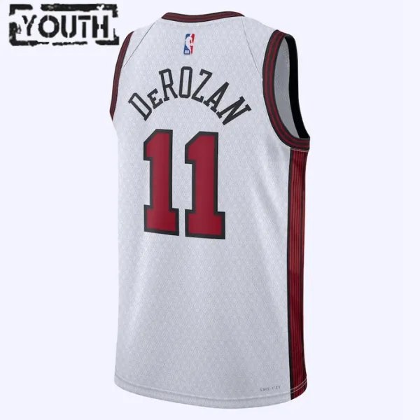 Nike Chicago Bulls Demar Derozan 11 Lasten Pelipaita City Edition 2022-23 Swingman Valkoinen