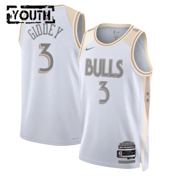 Nike Chicago Bulls Josh Giddey Lasten Pelipaita City Edition 2024-25 Swingman Valkoinen Nike Chicago Bulls Josh Giddey Lasten Pelipaita City Edition 2024-25 Swingman Valkoinen